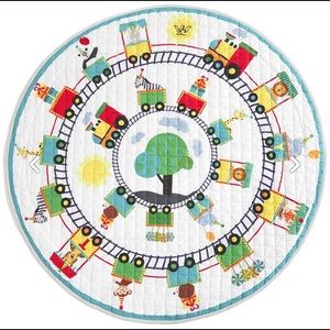 Winthome Baby Play Mat Round, Non-Slip Gym Play Mat Toy Storage - Washable 59”